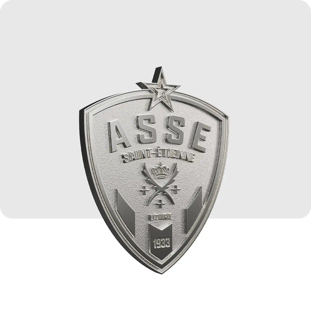 Pins personnalisé de couleur gris pour le club de football de l'ASSE.